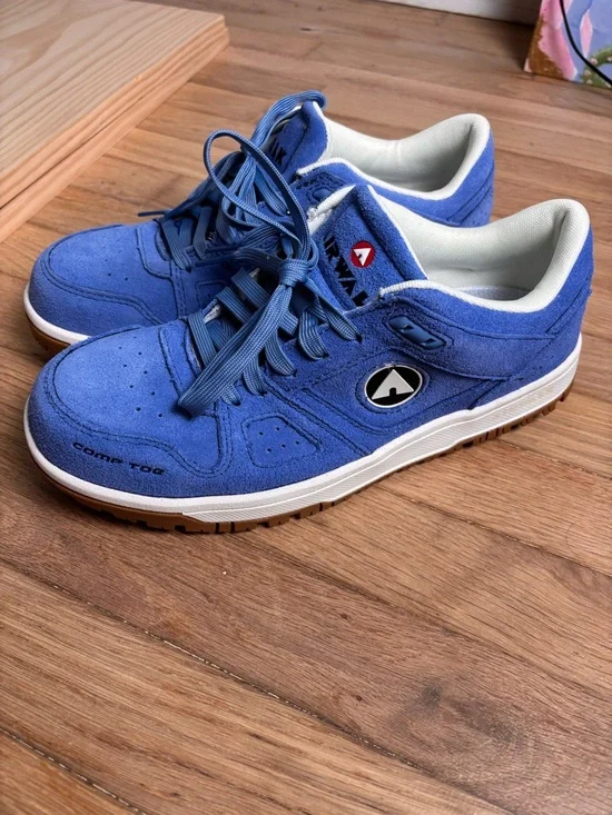 Airwalk Work Mongo Composite Toe Industrial Shoe Blue Suede 10 Wide Womens - Picture 2 of 9